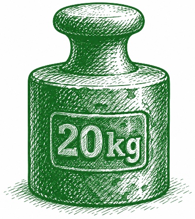 twenty kg weight